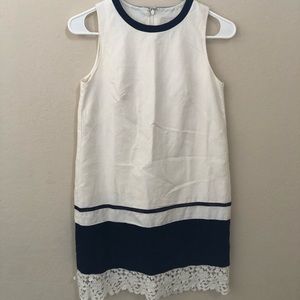 Ann Taylor LOFT Navy/White Shift Dress